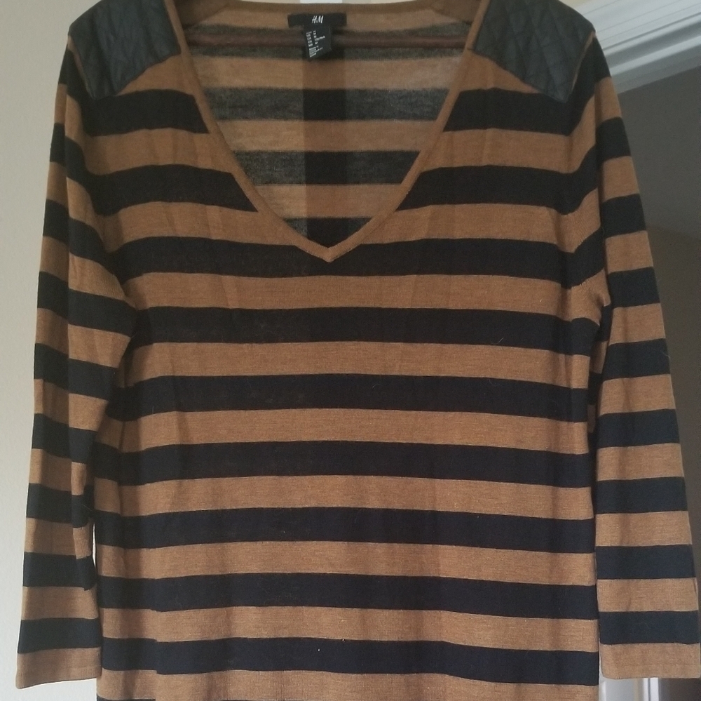 H&M Striped Long Sleeve Top